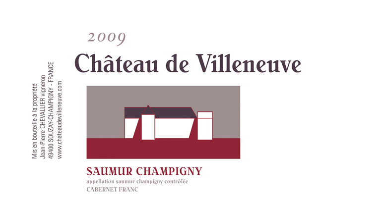 Label Chateau Villeneuve Saumur Champigny Red