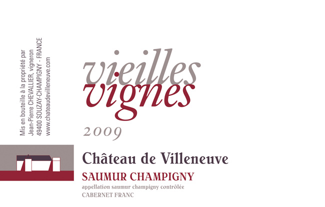 Label Chateau Villeneuve Saumur Champigny VV red